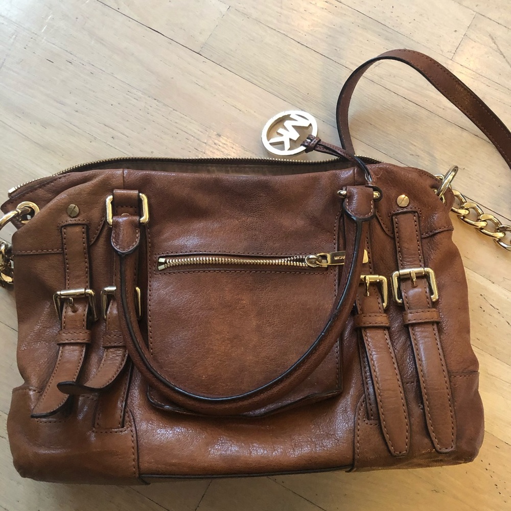 Michael Kors Tan Leather Crossbody Purse